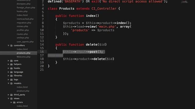 PHP CodeIgniter - Products CRUD смотреть онлайн
