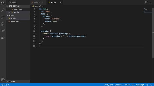 Methoden und Data-Binding | Vue.js in a Nutshell смотреть онлайн
