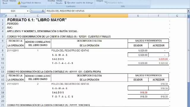 Mayorizar Libro Diario Desde Excel смотреть онлайн