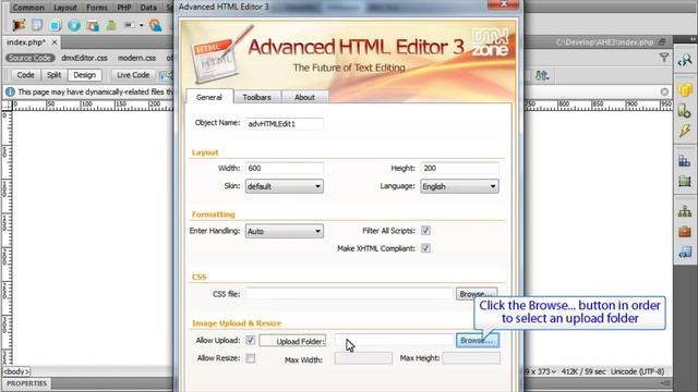 Upload, Resize and Insert images in Advanced HTML Editor 3 смотреть онлайн
