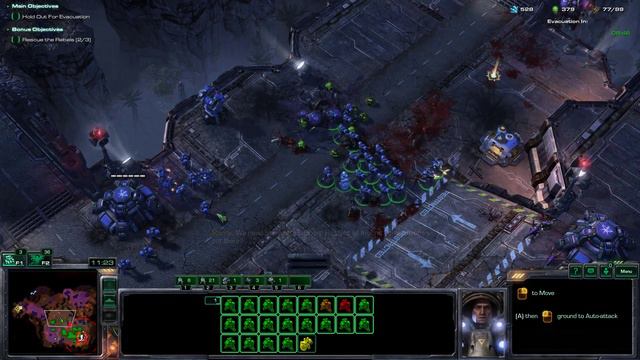 StarCraft II Campaign Wings of Liberty(Nightmare Difficulty) - Zero hour 자유의 날개 캠페인 악몽 난이도 смотреть онлайн
