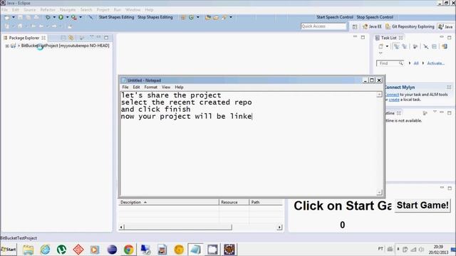 Using GIT (BitBucket) in Eclipse - Usando GIT (BitBucket) no Eclipse смотреть онлайн