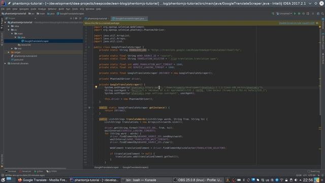 PhantomJS scraping (Java) смотреть онлайн