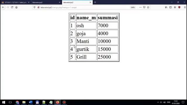 PHP orqali MySQL ma`lumotlar bazasiga bog`lanish смотреть онлайн