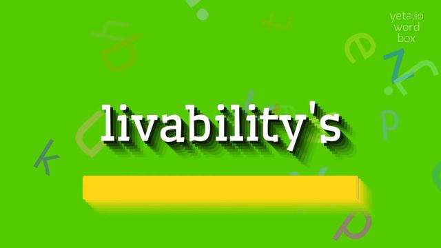 LIVABILITY'S - HOW TO PRONOUNCE IT? #livability's смотреть онлайн