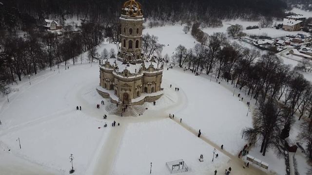Dji mini se, съемка в 2,7К. Церковь Знамения Пресвятой Богородицы смотреть онлайн