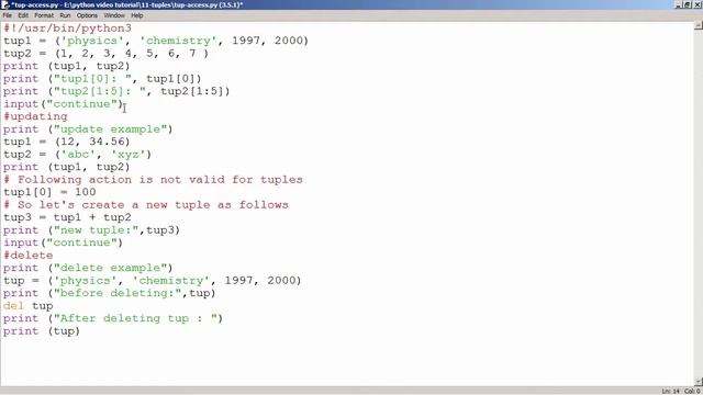Python - Tuples смотреть онлайн