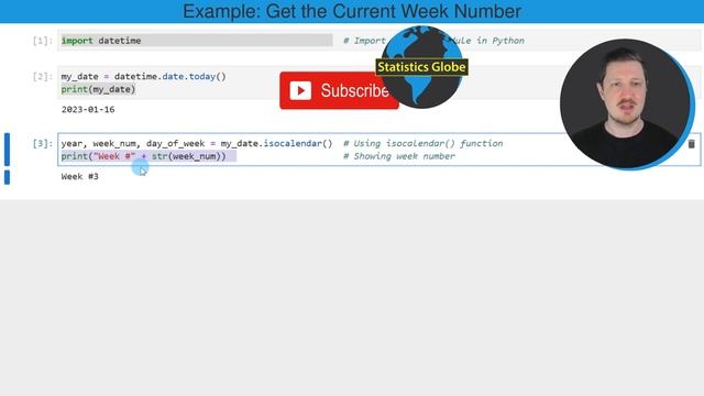 Get Current Week Number in Python (Example) | Find & Print | Apply isocalendar() & str() Functions смотреть онлайн