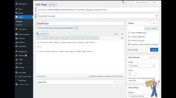 Date Range - Link Two Date Fields using WP Datepicker Plugin