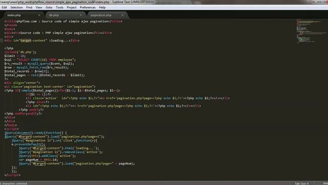 php pagination with mysql and jquery using ajax смотреть онлайн