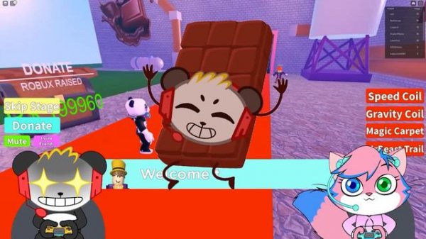 Roblox Escape BACKROOMS!! Combo Panda VS Alpha Lexa!!