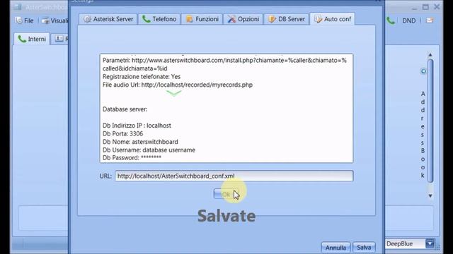 AsterSwitchboard Auto configurazione con file xml смотреть онлайн