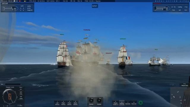 Naval Action - Battle of Trafalgar, 40 Ships! смотреть онлайн