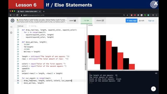 Python Turtle: If / Else Statements смотреть онлайн