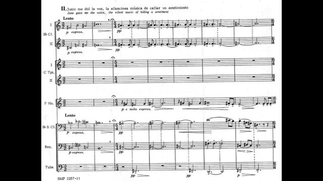 Silvestre Revueltas - Tres Sonetos for Winds, Piano and Percussion, R. 68 (1938) [Score-Video] смотреть онлайн