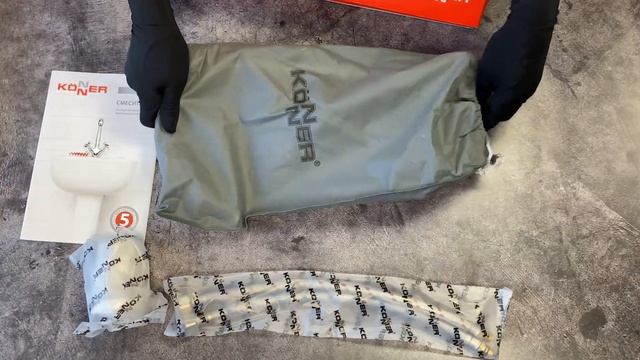 Смеситель для кухни KONNER с высоким поворотным изливом KIT1205 нержавеющая сталь смотреть онлайн