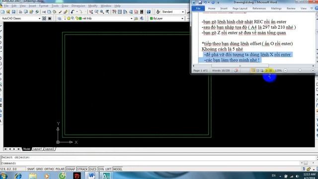 Hướng Thiết lập khung bản vẽ A4 trên Autocad 2007, Bài 1- môn autocad - Đại Học Thủy Lợi смотреть онлайн
