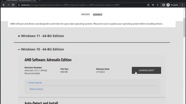 How to Download Driver AMD Radeon Dual RX 6400
