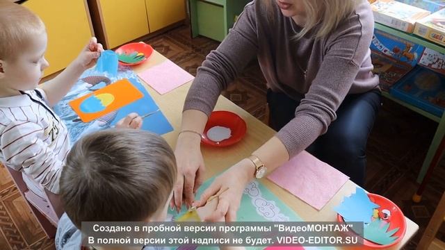Аппликация "Пасхальная открытка" для детей с ТНР смотреть онлайн