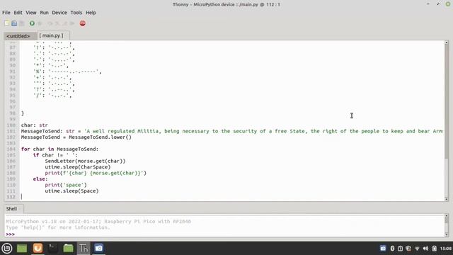 Python coded Morse transmitter on the Raspberry Pi Pico смотреть онлайн