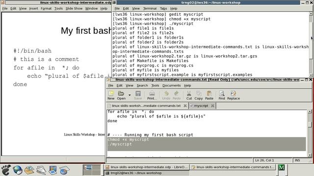 My first bash script - LSW Intermediate - UNCC Engineering смотреть онлайн