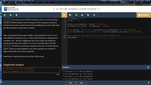 Cisco NetAcad Introduction to Python Course - Supplemental Lab Tutorial & Solution Set: Lab 2.1.4.9 смотреть онлайн
