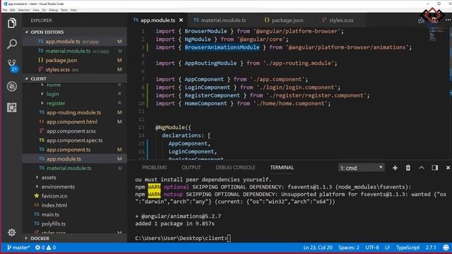 Part 6: Add Angular Material to Angular 5 Project And Create a Nav Bar смотреть онлайн