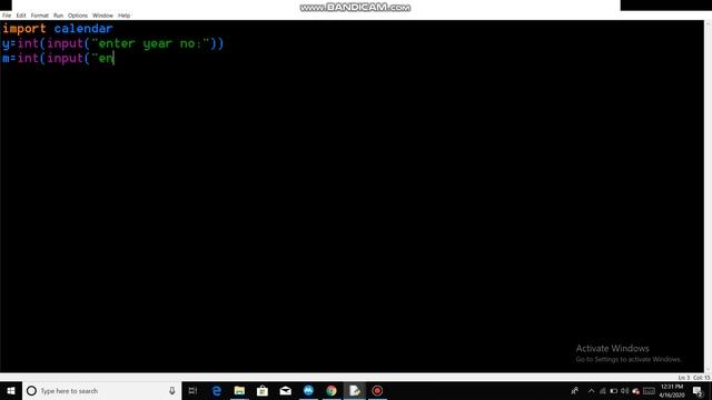 program to print calendar in python смотреть онлайн