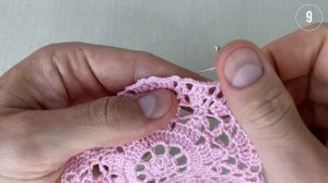 Скатерть крючком, Рената, часть 1 из 5 (1-15 ряд)