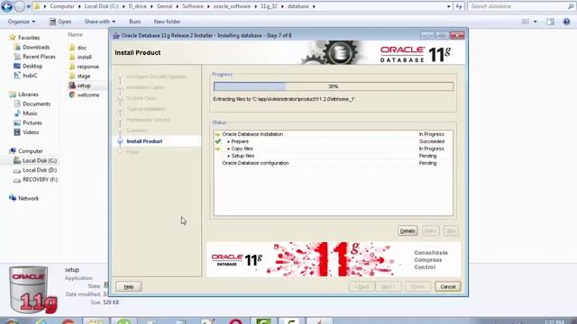 How to install oracle 11 g Enterprise Edition on Windows 7 смотреть онлайн