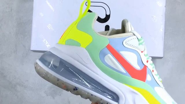 Nike Air Max 270 React Regrind Soles White Flash Crimson Cucumber Green 2020 смотреть онлайн