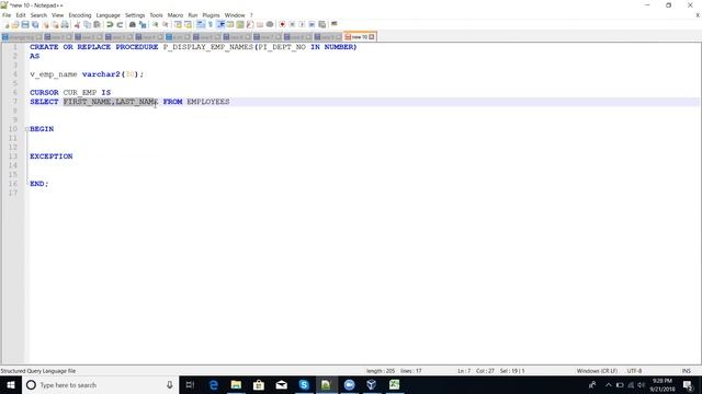 Procedure in Oracle смотреть онлайн