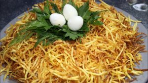 Салат Гнездо Глухаря. Лучше на праздник не придумаешь!