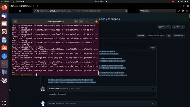 ubuntu 20.04 the repository does not have a release file смотреть онлайн