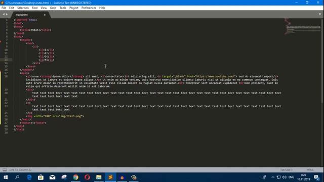 Обзор и демонстрация работы основных HTML тэгов. Курсы программирования с нуля. смотреть онлайн