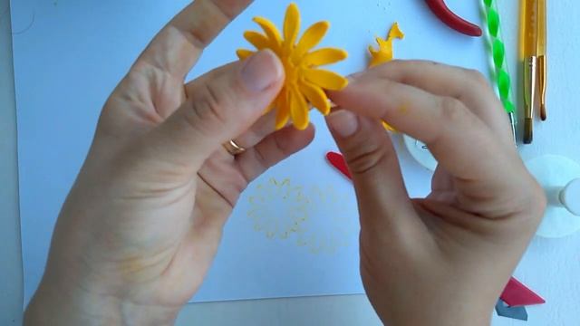 ~JustHandmade~ Polymer clay (fimo) sunflower pendant tutorial смотреть онлайн