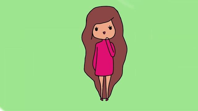 I draw a girl with long hair/ Рисую девчоку с длинными волосами смотреть онлайн