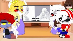 Undertale react to sans (angst) (Gacha nox)