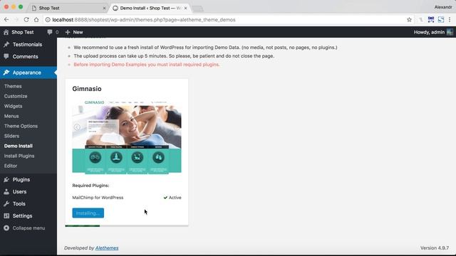 Gimnasio Fitness and Sport Club WordPress Theme смотреть онлайн