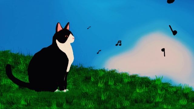 Красивая расслабляющая музыка с котом, музыка для сна, мелодия без слов. смотреть онлайн