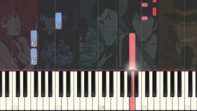 SUPER HERO - Lupin The Third [Piano Tutorial] смотреть онлайн