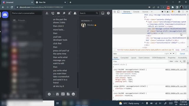 How To Use Inspect Element To Fake A Message On Discord (Read Desc) смотреть онлайн
