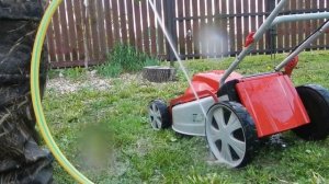 моем  электрическую газонокосилку