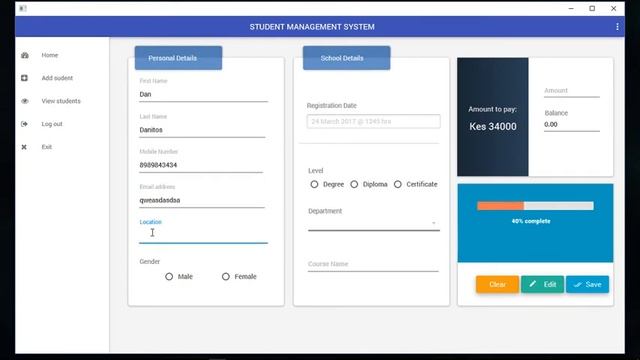 Javafx material design student management system. смотреть онлайн