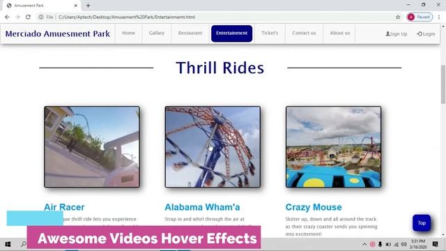 Responsive Website | Amusement Park Website | Animated Website For Park | Free Websites |Source Fil смотреть онлайн