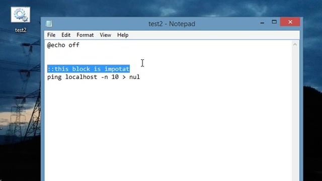 Comment in batch script file and some important commands смотреть онлайн