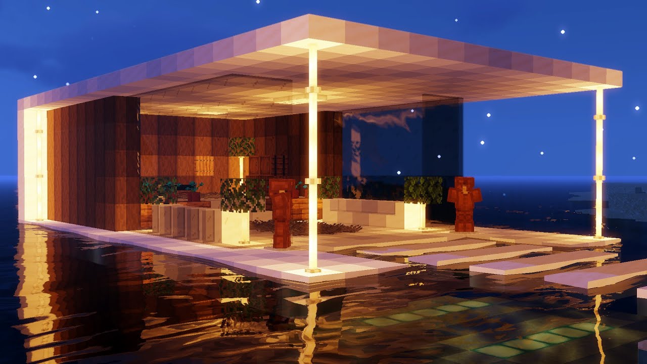 ХАЙ-ТЕК ДОМ НА ВОДЕ В МАЙНКРАФТ! смотреть онлайн