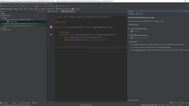 Android Studio - Como recibir notificaciones Push con Firebase смотреть онлайн