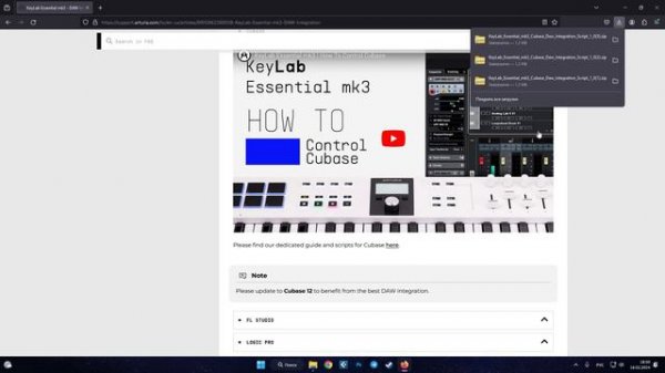 Интеграция Arturia KeyLab Essential 49 mk3 в Cubase | Настройка KeyLab Essential в кубейсе