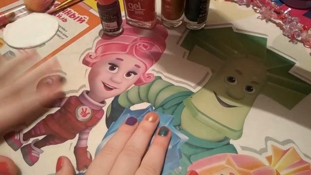 Радужный маникюр для девочек!)))